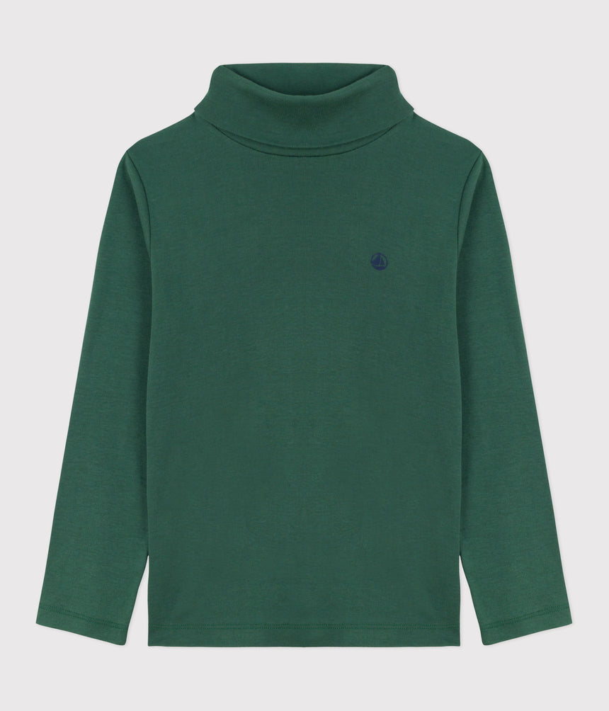 CHILDRENS PLAIN COTTON ROLLNEACK TOP