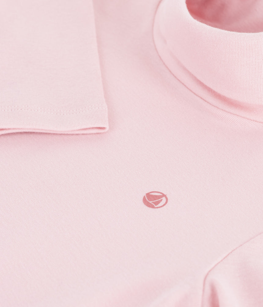 CHILDRENS PLAIN COTTON ROLLNECK TOP