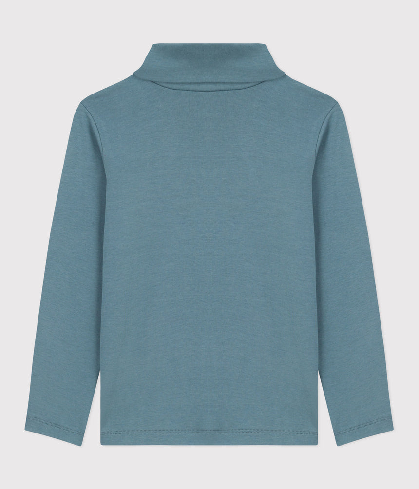 CHILDRENS PLAIN COTTON ROLLNEACK TOP
