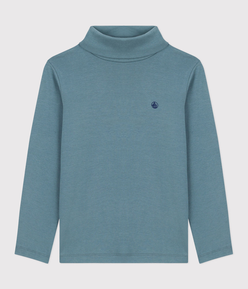 CHILDRENS PLAIN COTTON ROLLNEACK TOP