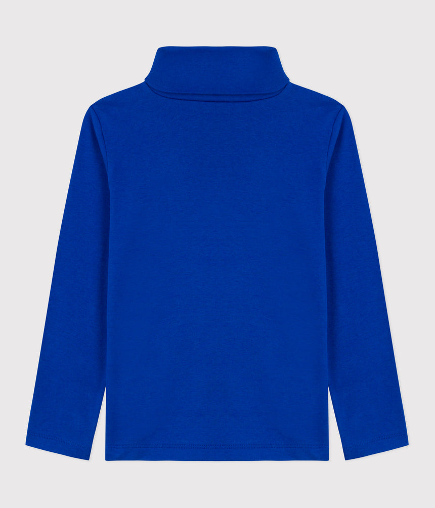 CHILDRENS PLAIN COTTON ROLLNEACK TOP