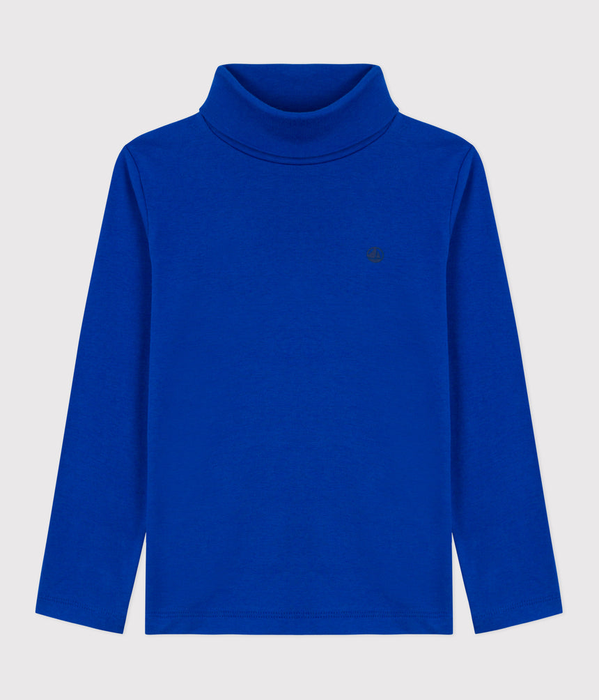 CHILDRENS PLAIN COTTON ROLLNEACK TOP