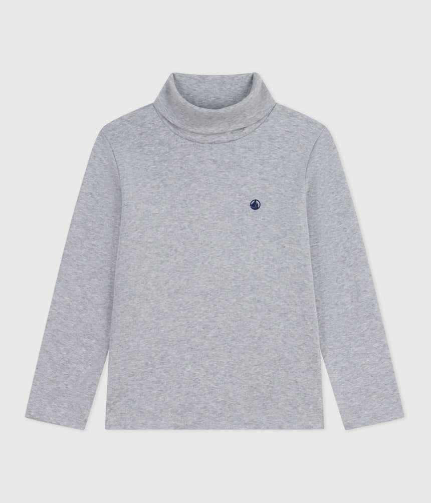 CHILDRENS PLAIN COTTON ROLLNEACK