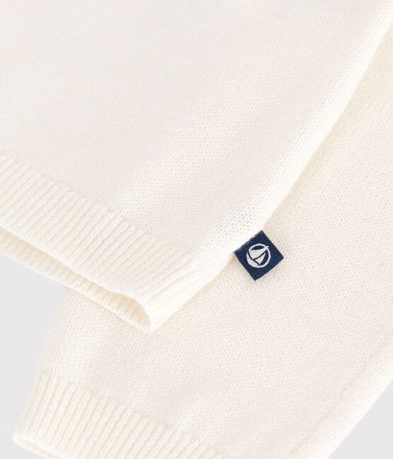 CHILDREN'S PLAIN WOOL AND COTTON CARDIGAN CHILDREN'S PLAIN WOOL AND COTTON CARDIGAN