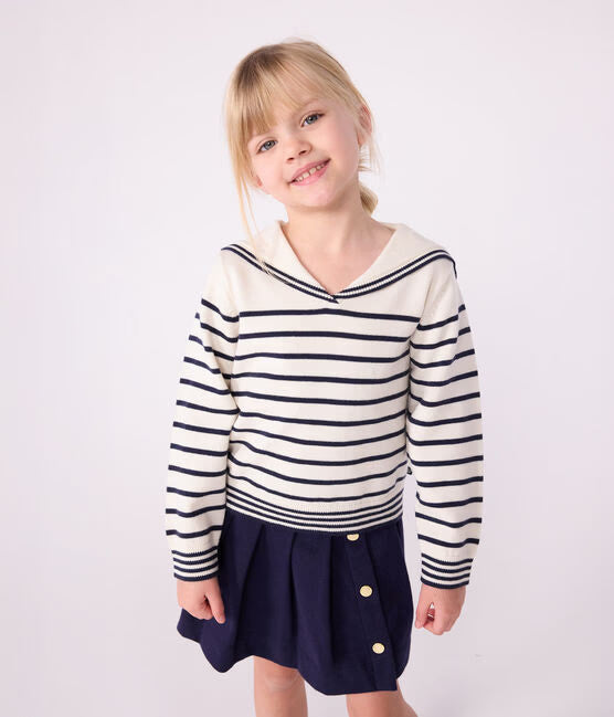 CHILDRENS STRIPY COTTON SAILOR JUPMER