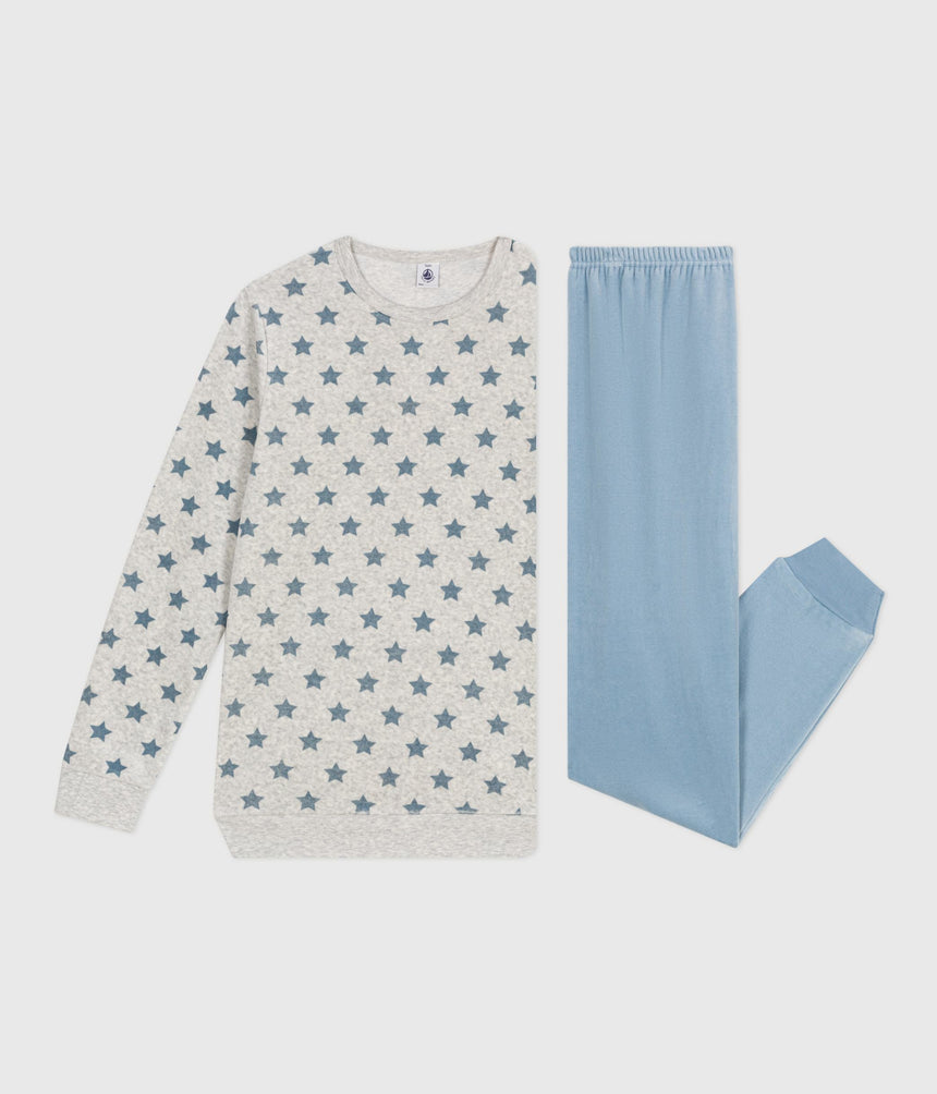 CHILDRENS STAR PRINT VELOUR PYJAMAS