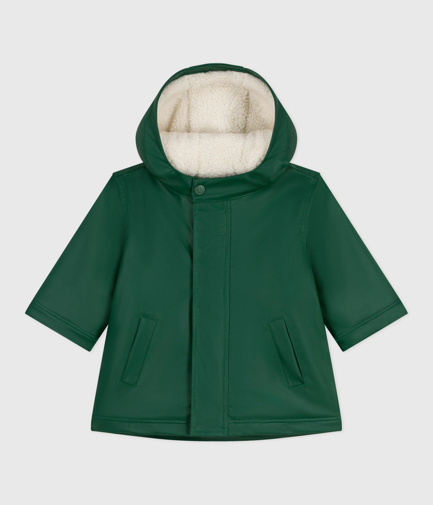 BABIES WARM SHERPA-LINED RAINCOAT BABIES WARM SHERPA-LINED RAINCOAT