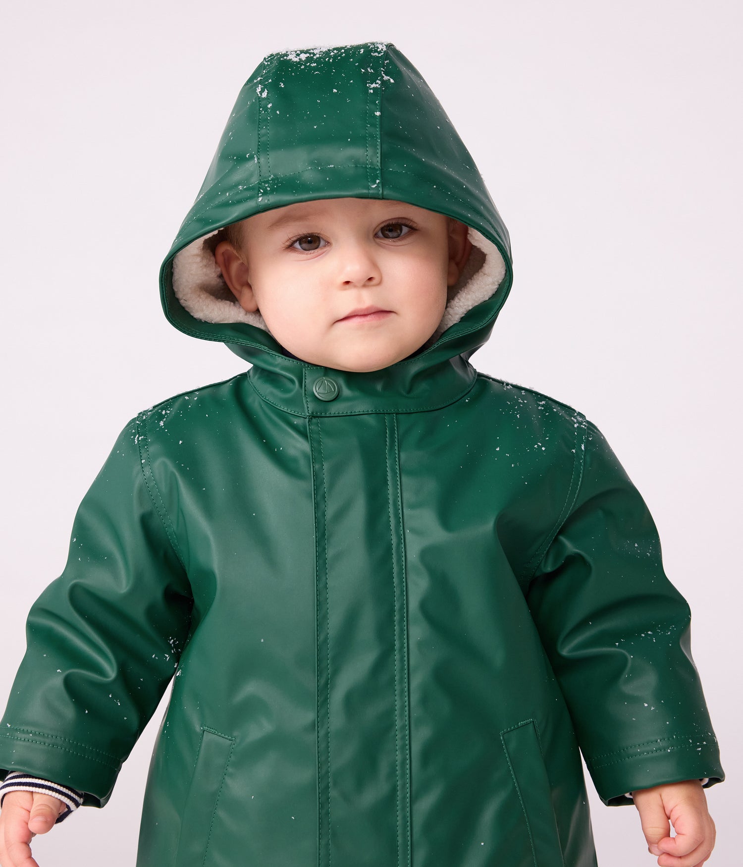 BABIES WARM SHERPA-LINED RAINCOAT BABIES WARM SHERPA-LINED RAINCOAT