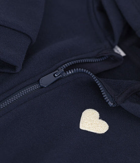 GIRLS HOODED ZIP-UP FLEECE SWEATSHIRT