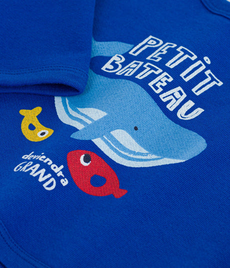 BABIES' WHALE PATTERN  COTTON SWEATSHIRT