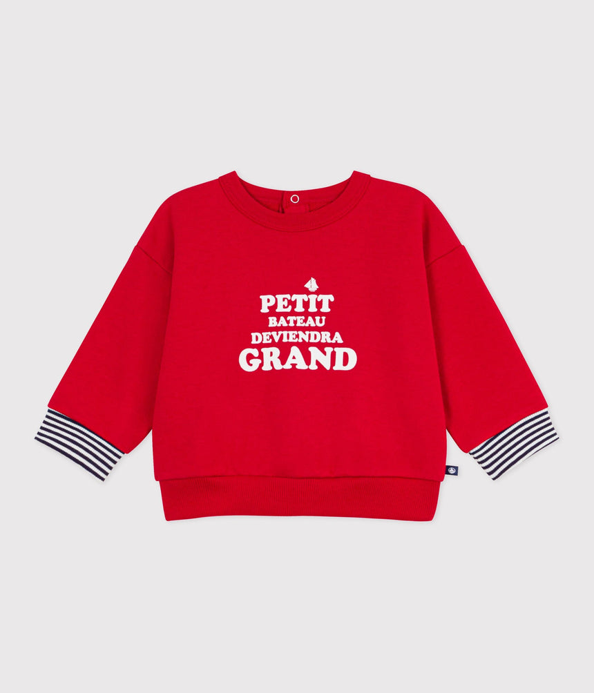 BABIES' PATTERNED COTTON SWEATSHIRT