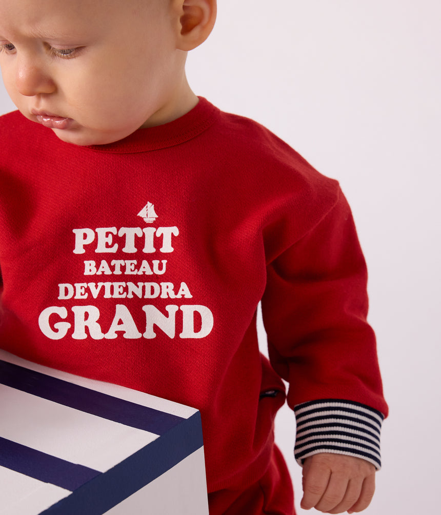BABIES' PATTERNED COTTON SWEATSHIRT