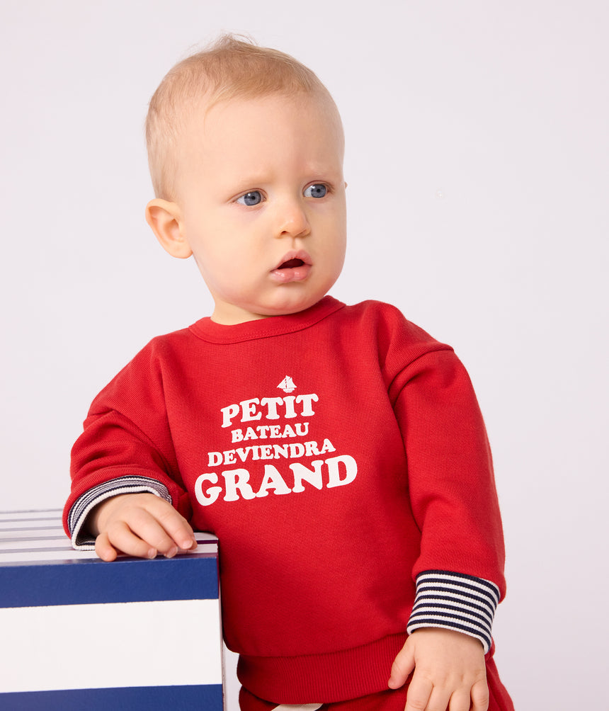 BABIES' PATTERNED COTTON SWEATSHIRT