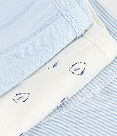 PACK OF CHILDRENS PRINTED COTTON BOXERS WITH COVERED WAISTBANDS