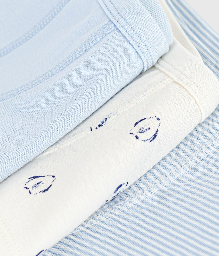 PACK OF CHILDRENS PRINTED COTTON BOXERS WITH COVERED WAISTBANDS