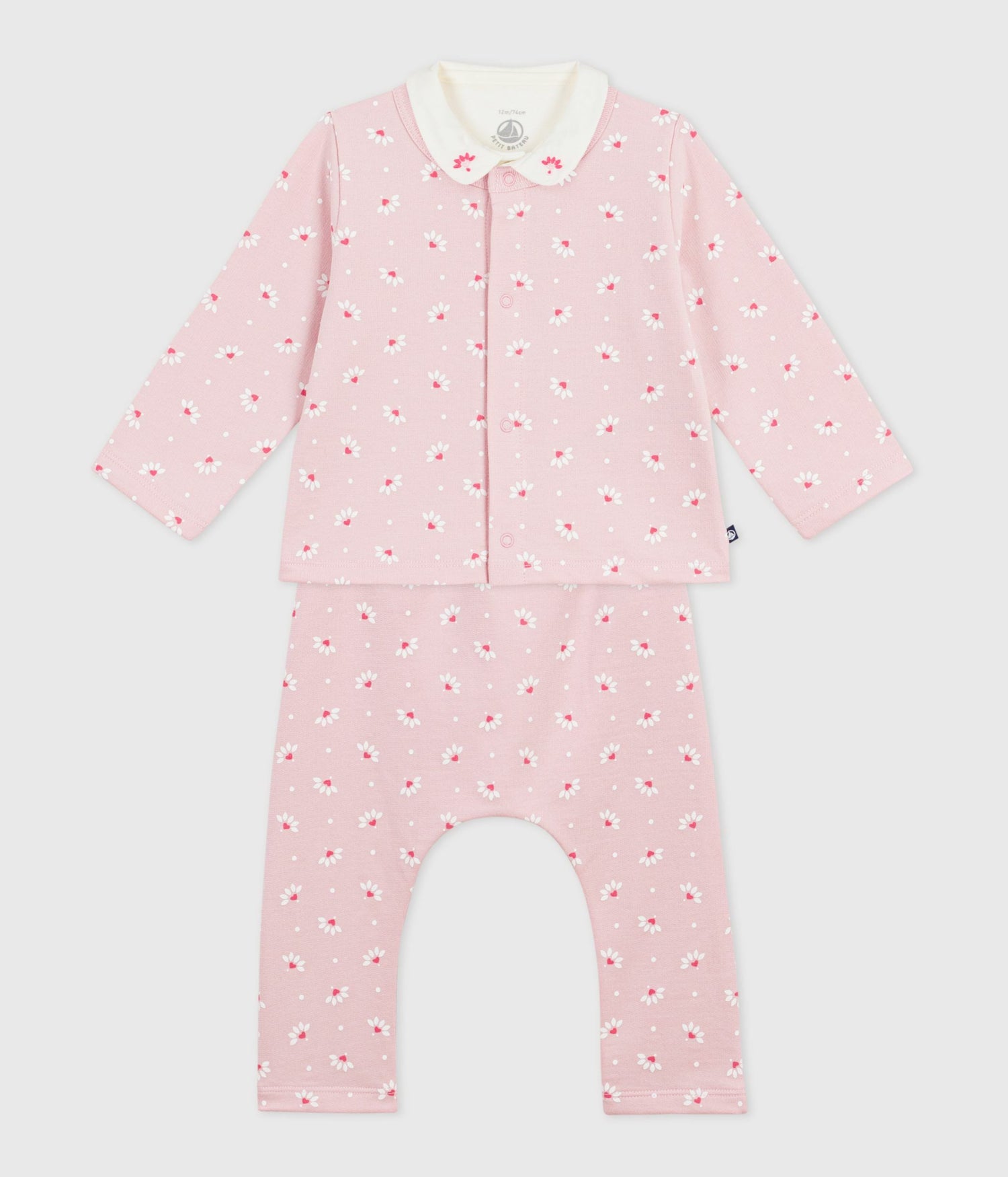 BABIES' 3-PIECE HEART-PRINT SET INCLUDING AN EMBROIDERED BODY BABIES' 3-PIECE HEART-PRINT SET INCLUDING AN EMBROIDERED BODY