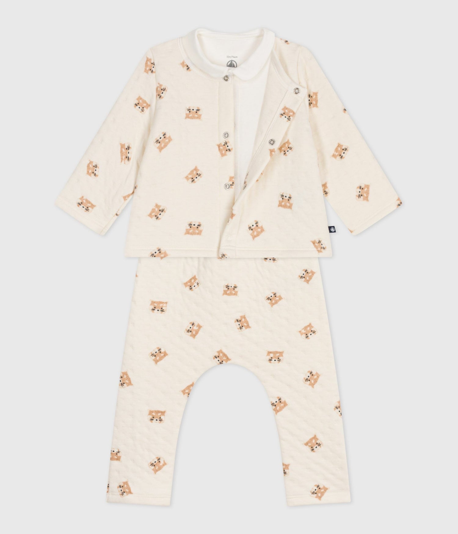 BABIES RED PANDA-PRINTED COTTON 3-PIECE SET BABIES RED PANDA-PRINTED COTTON 3-PIECE SET