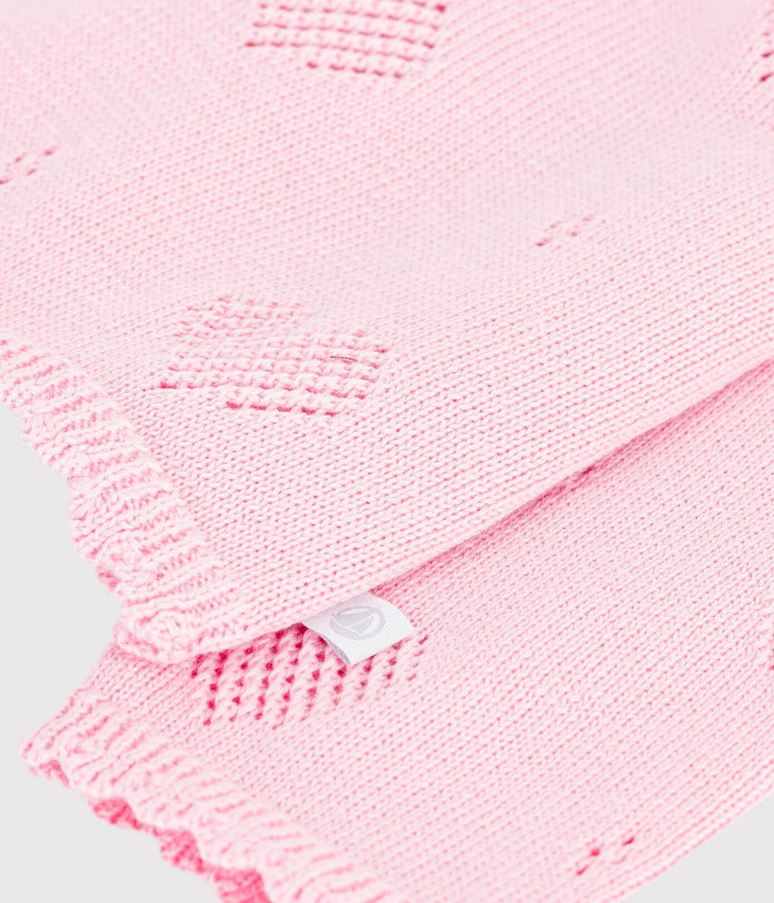 BABIES' COTTON CARDIGAN WITH A HEART PATTERN
