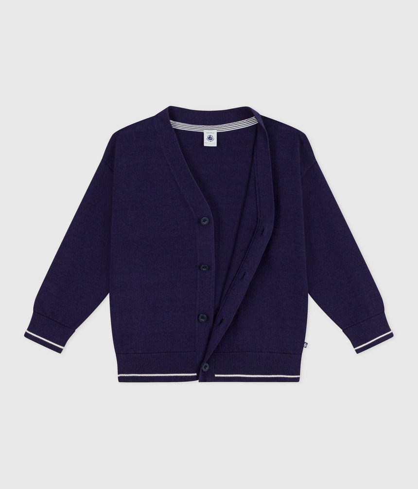 CHILDREN'S PLAIN COTTON CARDIGAN