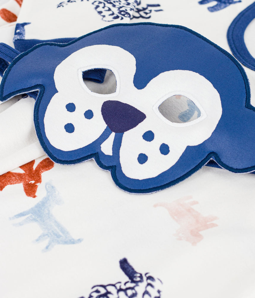 CHILDREN'S DOG PRINT COTTON FANCY DRESS PYJAMAS