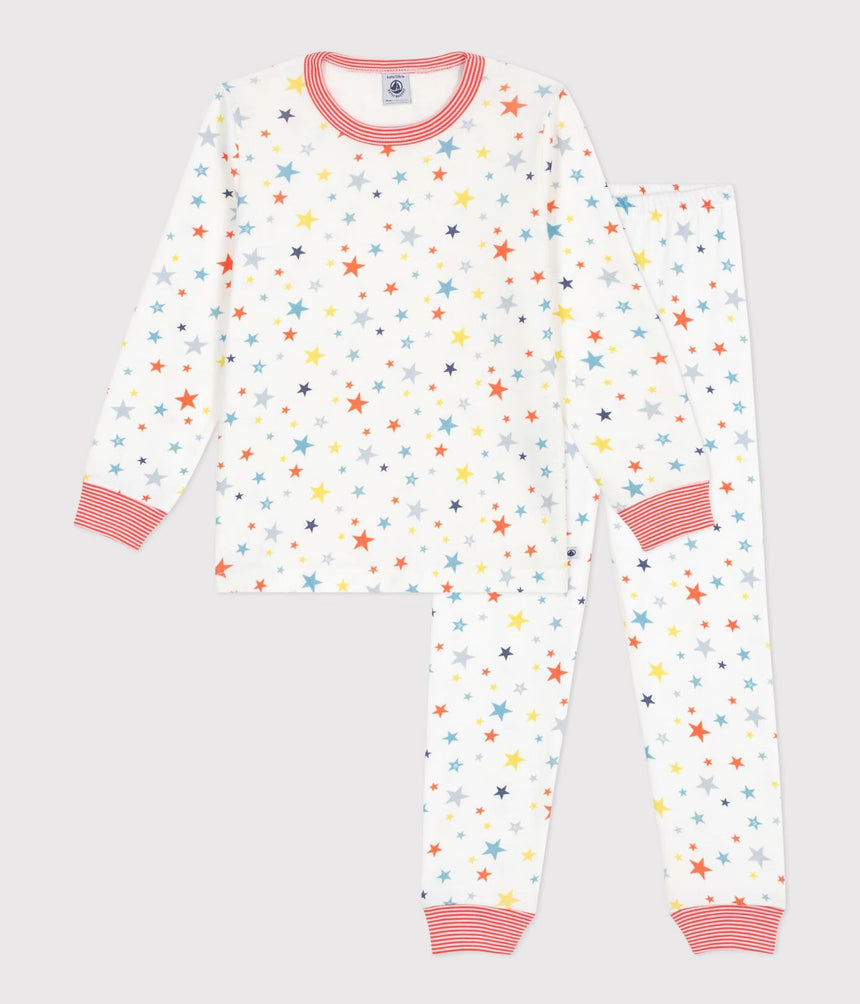 UNISEX CHILDREN'S COTTON PYJAMAS WITH STAR PRINT