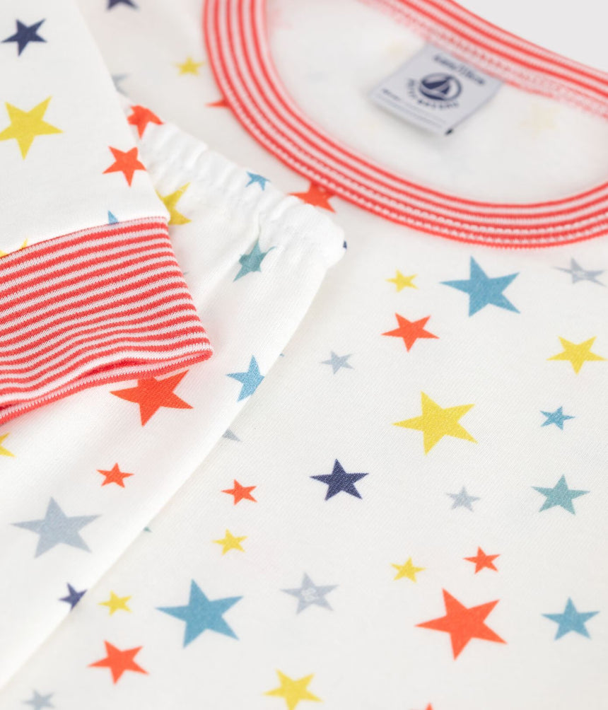 UNISEX CHILDREN'S COTTON PYJAMAS WITH STAR PRINT