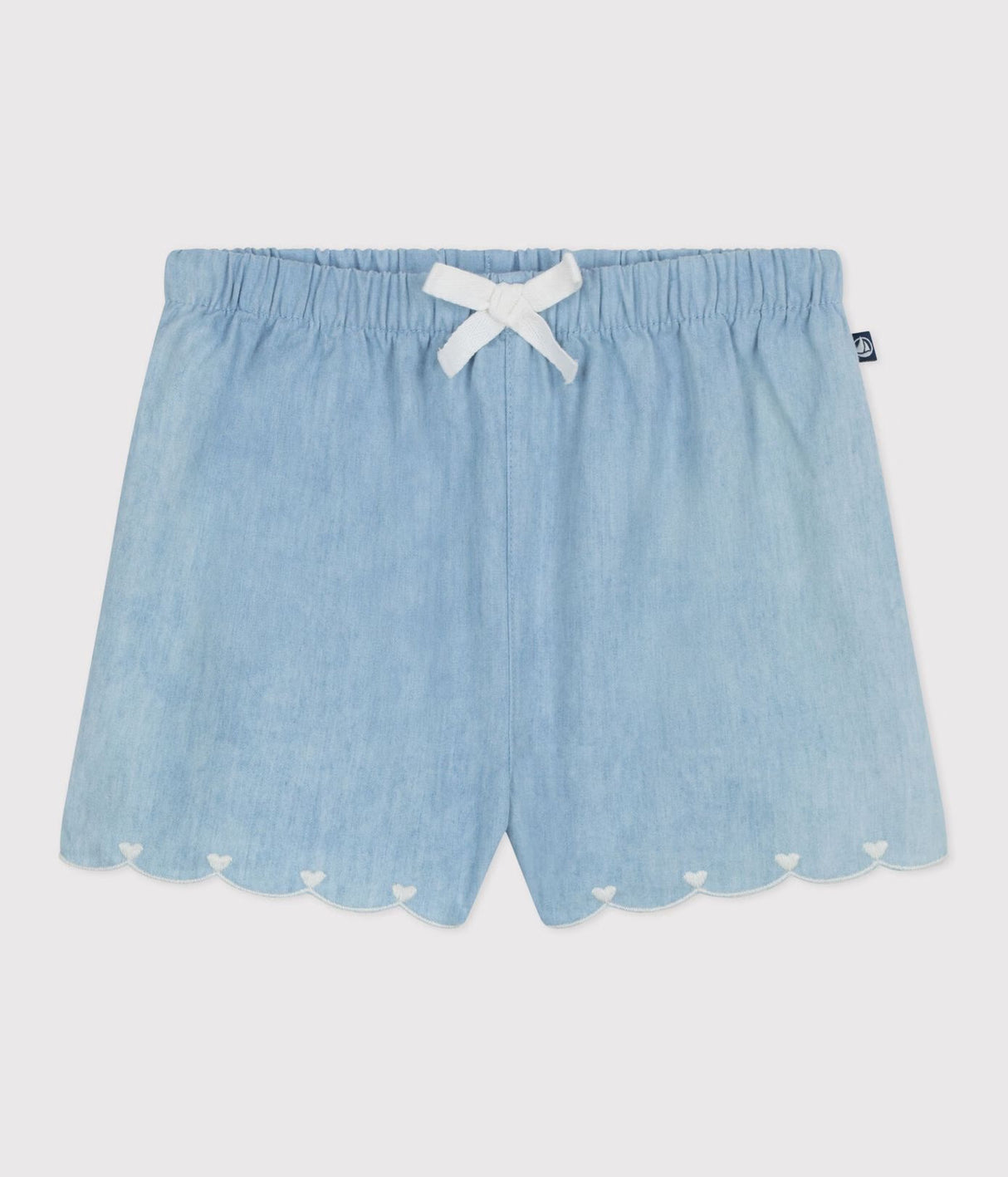 BABIES' SHORTS IN EMBROIDERED CHAMBRAY