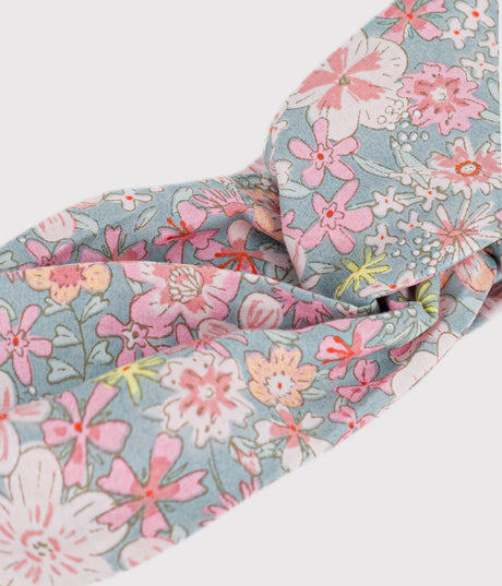 BABY GIRLS' HAIRBAND IN FLORAL-PRINT POPLIN