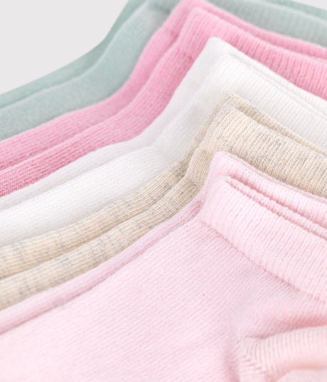 CHILDREN'S PLAIN COTTON SOCKS - 5-PACK