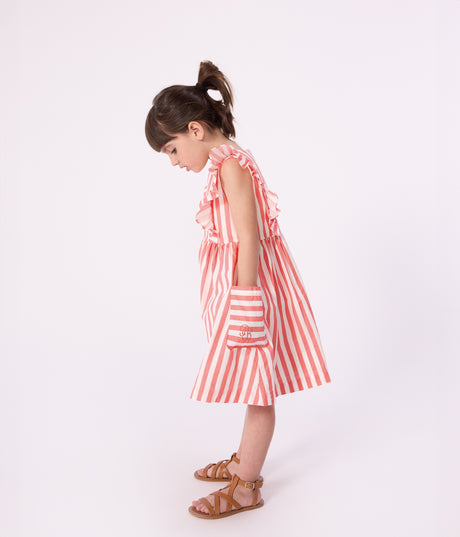 CHILDREN'S SLEEVELESS STRIPY COTTON DRESS