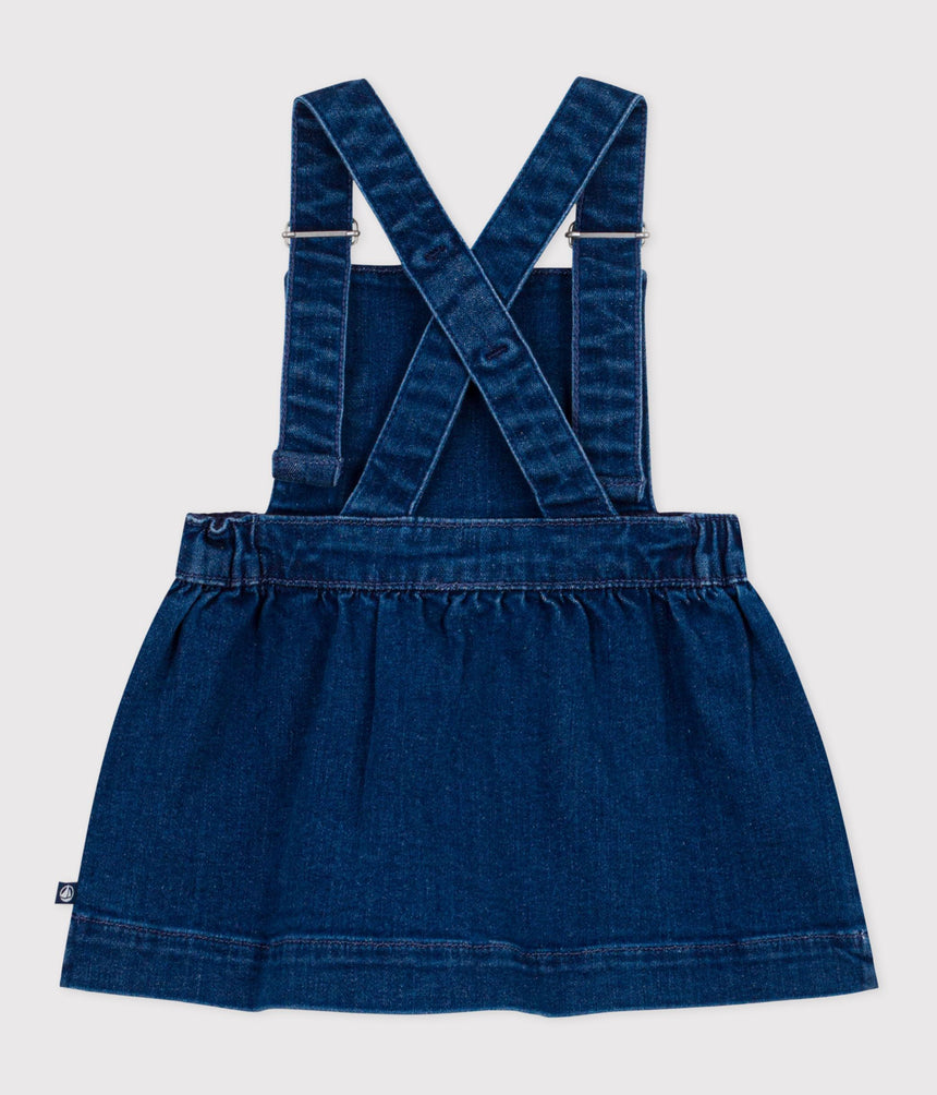 BABIES' DENIM PINAFORE DRESS