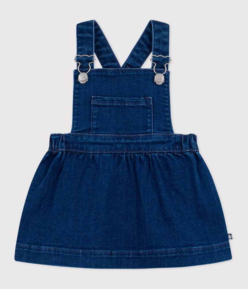BABIES' DENIM PINAFORE DRESS