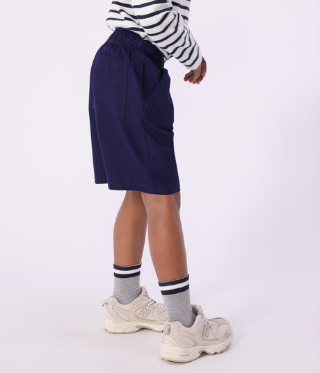 CHILDREN'S BERMUDA SHORTS IN PLAIN COTTON