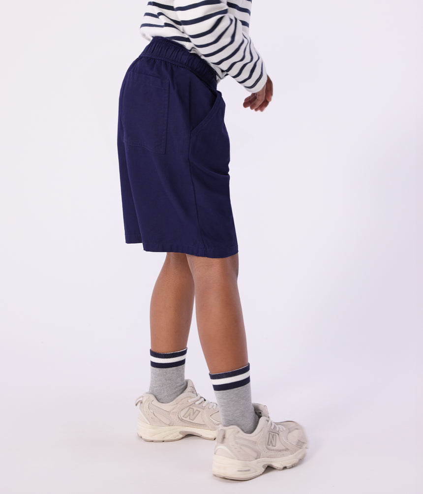 CHILDREN'S BERMUDA SHORTS IN PLAIN COTTON