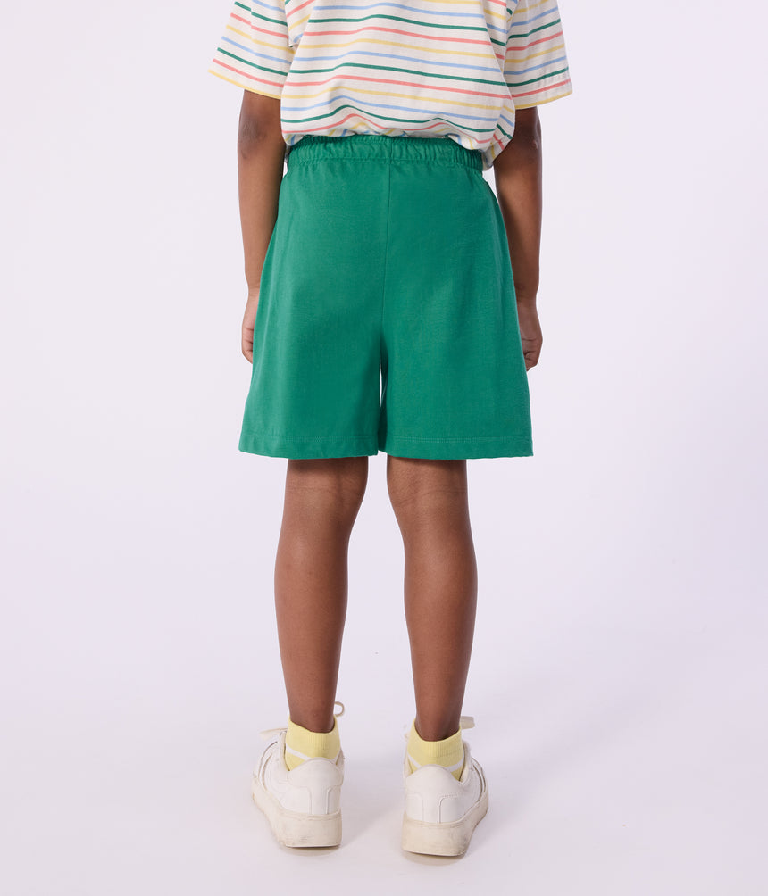 CHILDREN'S BERMUDA SHORTS IN PLAIN COTTON