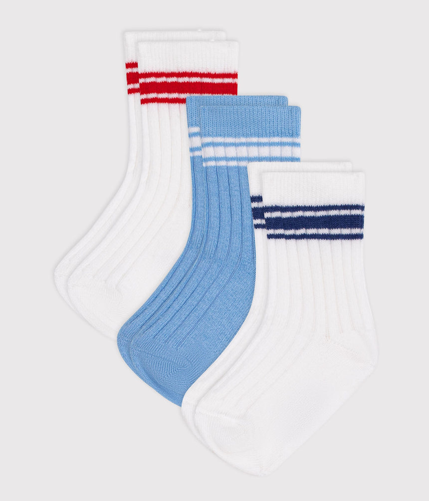 3 PAIRS OF BABIES' COTTON SOCKS