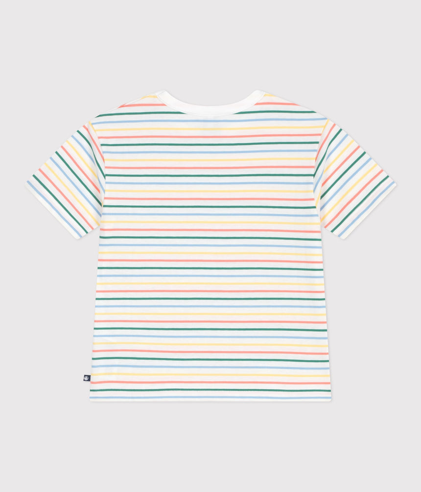 CHILDREN'S SHORT-SLEEVED STRIPY COTTON T-SHIRT
