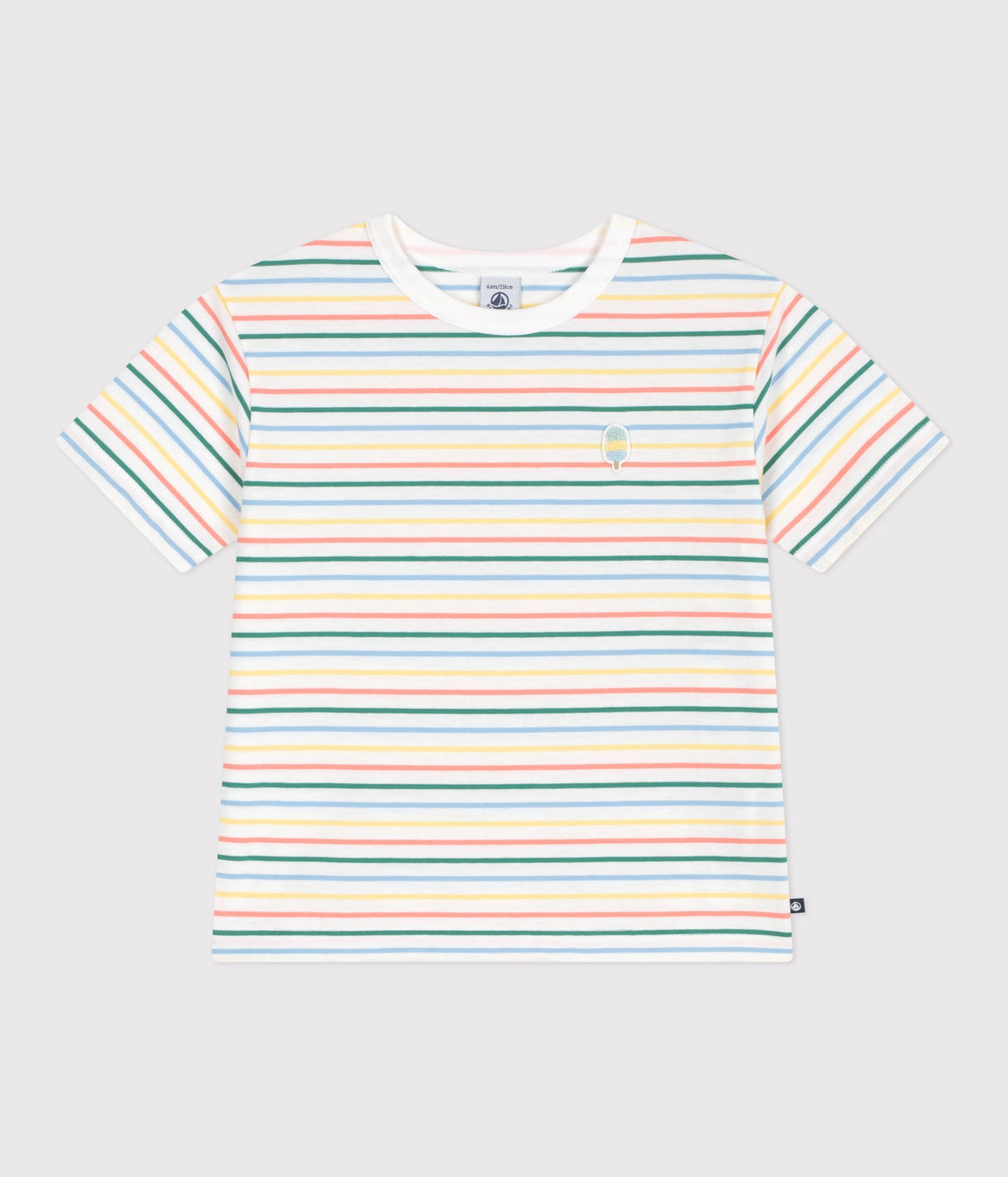 CHILDREN'S SHORT-SLEEVED STRIPY COTTON T-SHIRT
