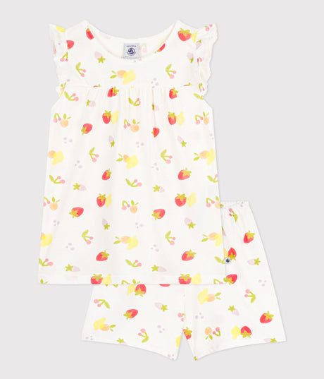 CHILDREN'S SHORT COTTON PYJAMAS PRINTED WITH FRUIT