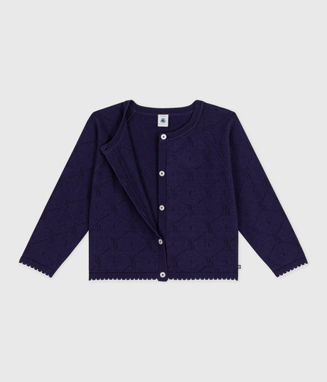 CHILDREN'S PLAIN COTTON CARDIGAN