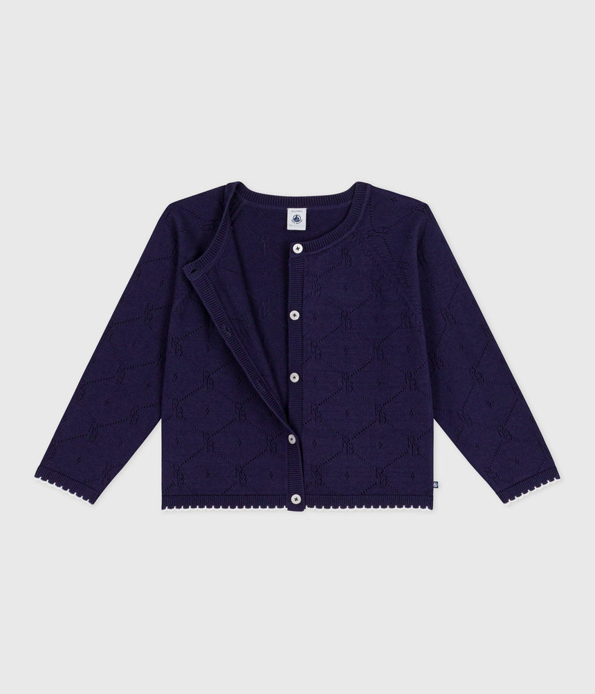 CHILDREN'S PLAIN COTTON CARDIGAN