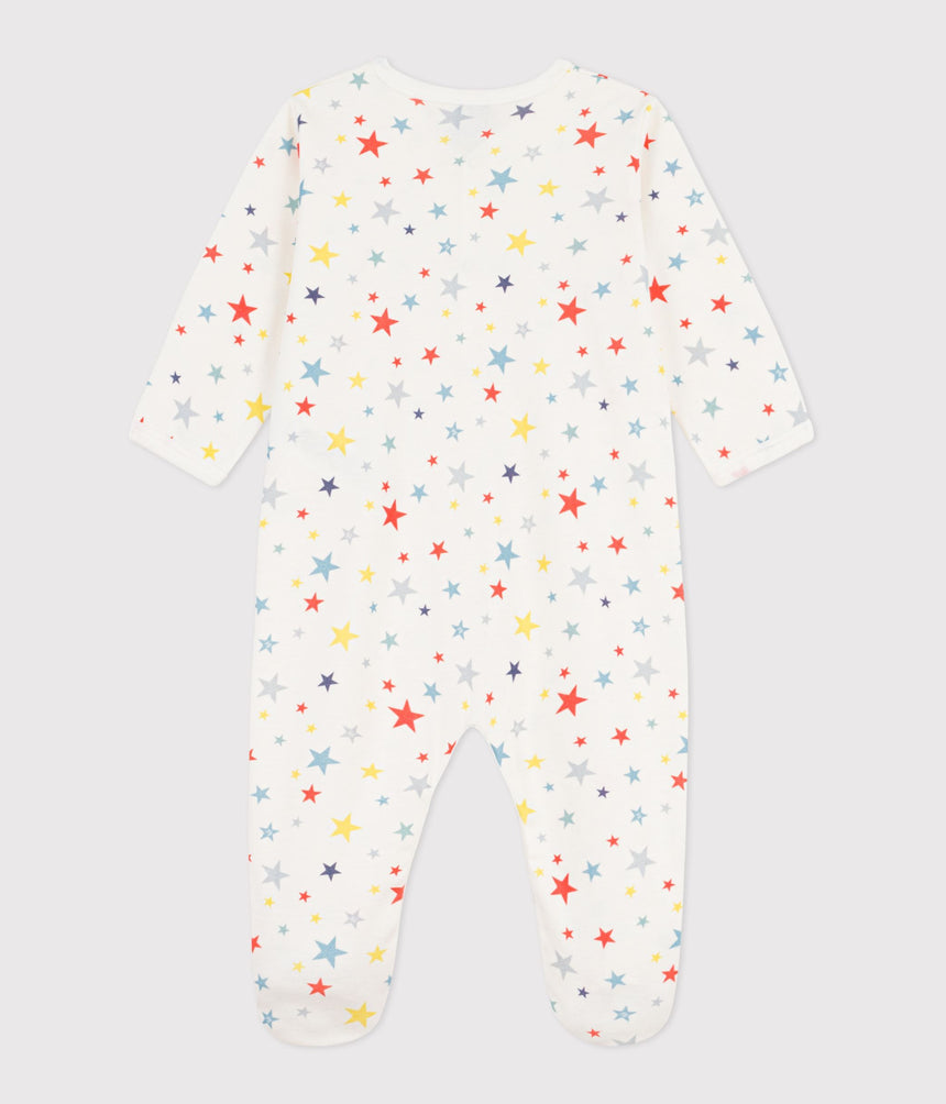 BABIES' STAR PRINT COTTON PYJAMA SUIT