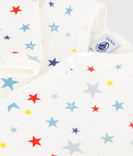 BABIES' STAR PRINT COTTON PYJAMA SUIT