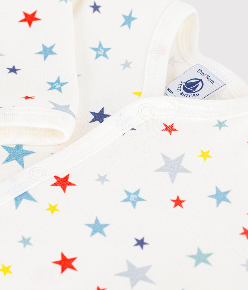 BABIES' STAR PRINT COTTON PYJAMA SUIT