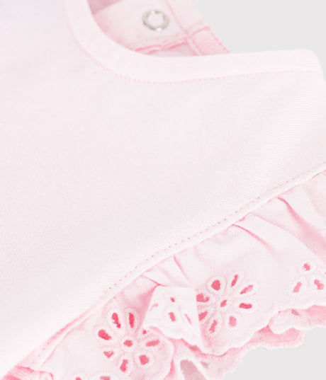 BABIES' SHORT-SLEEVED PLAIN COTTON T-SHIRT