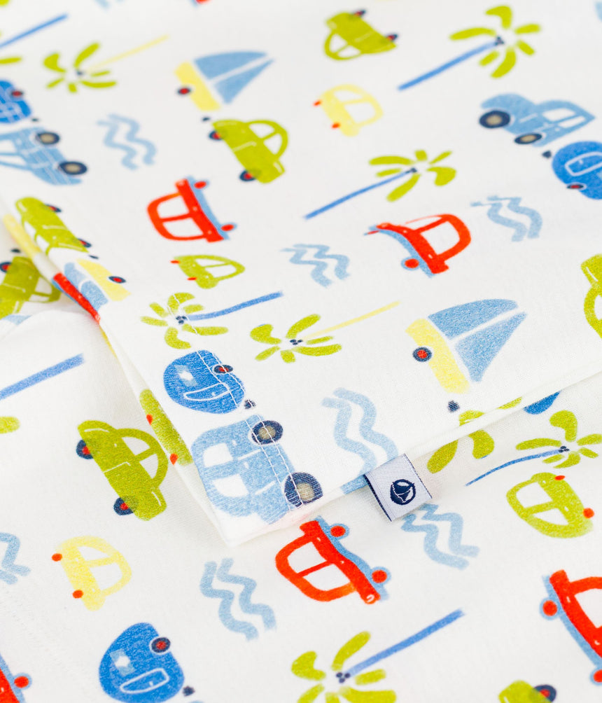 CHILDREN'S SHORT CAR PRINT COTTON PYJAMAS
