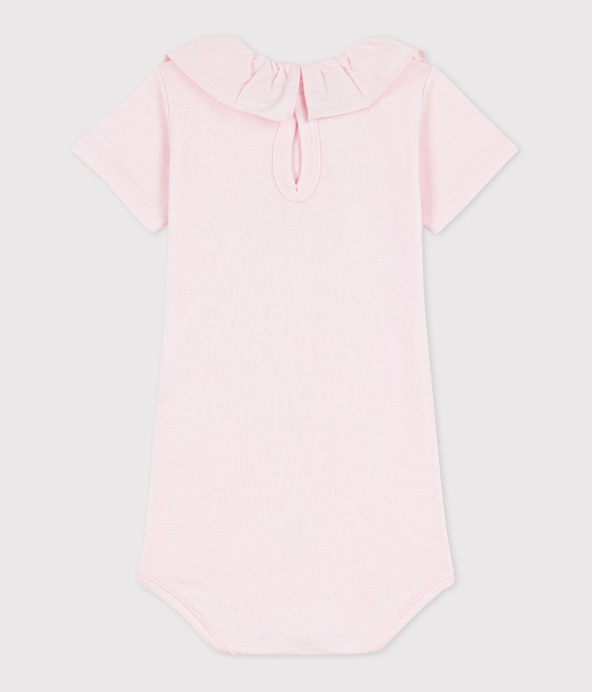 BABIES' PLAIN COTTON BODY WITH A COLLAR
