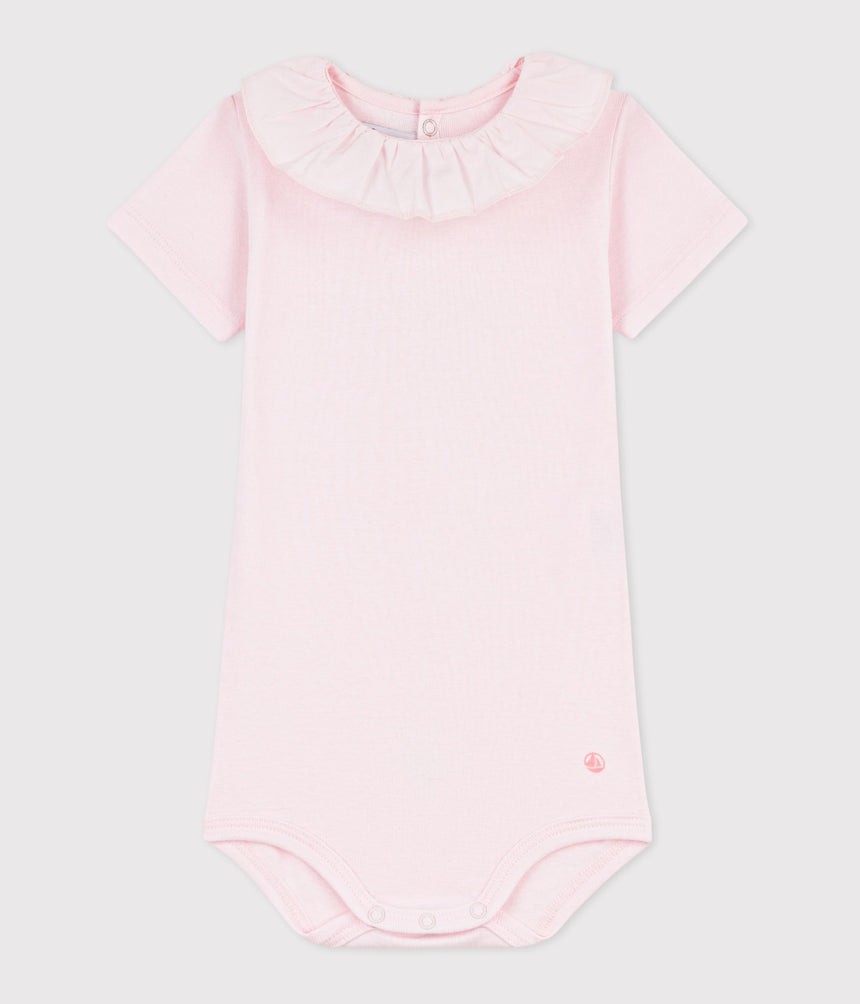 BABIES' PLAIN COTTON BODY WITH A COLLAR