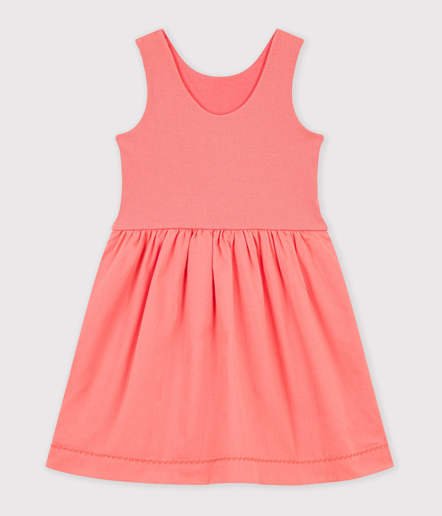 CHILDREN'S SLEEVELESS PLAIN COTTON DRESS