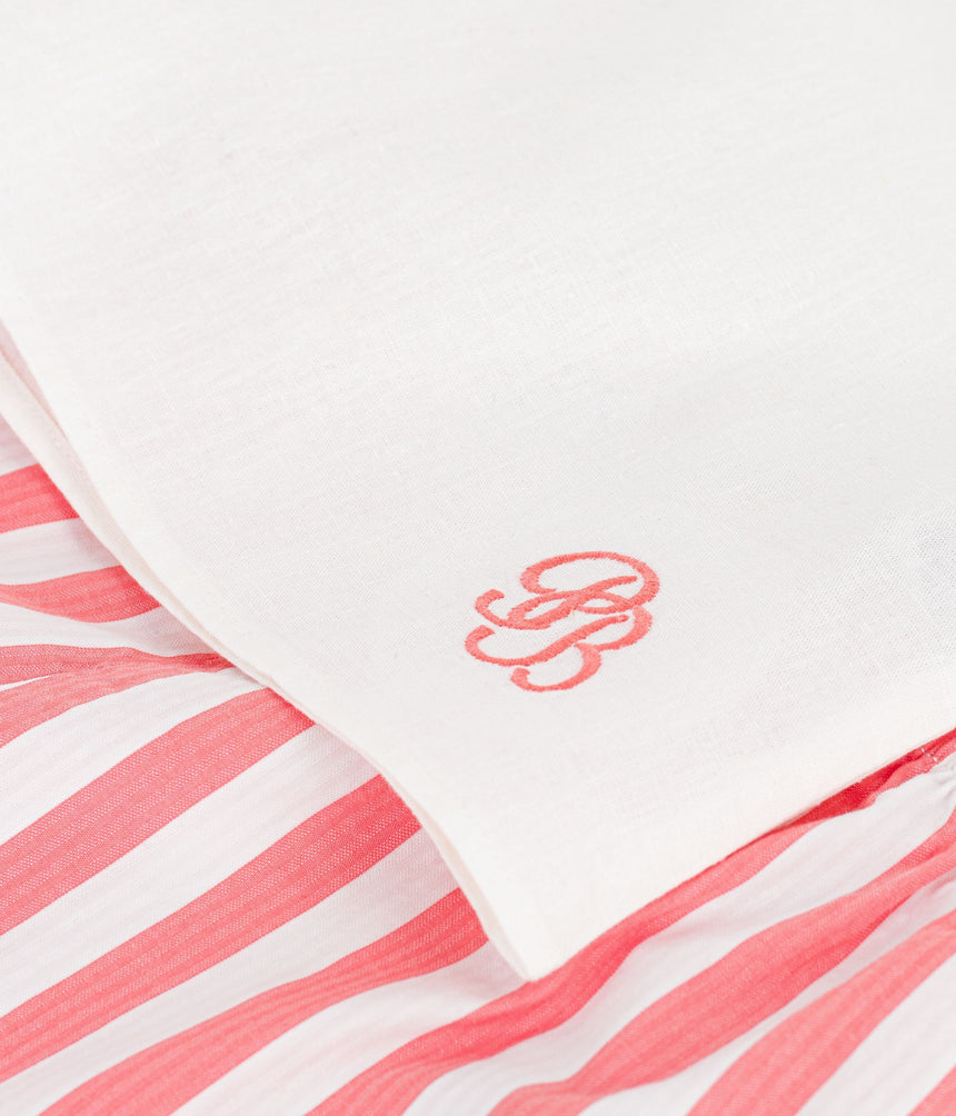 BABIES' 2-PIECE COTTON/LINEN OUTFIT, WITH A SAILOR COLLAR TOP